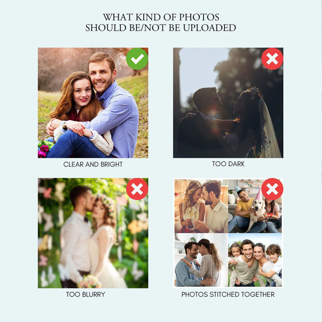 Picture of Personalized Projection Bracelet - Braided Rope Design - Memorial Picture Bracelet - Couple Bracelet for Her and Him - Gift for Valentine's Day