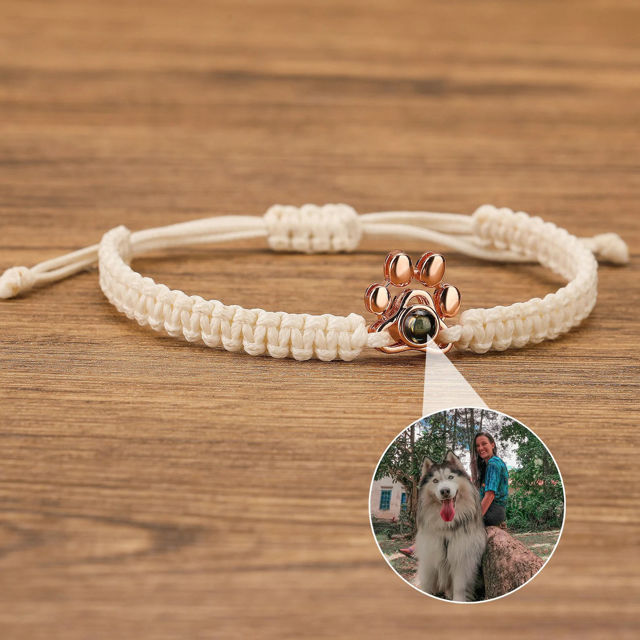 Picture of Custom Pet Photo Projection Bracelet - Personalized Picture Projection Bracelet - Handmade Pet Memorial Jewelry - Gift for Cat / Dog Lover