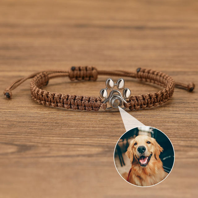 Picture of Custom Pet Photo Projection Bracelet - Personalized Picture Projection Bracelet - Handmade Pet Memorial Jewelry - Gift for Cat / Dog Lover
