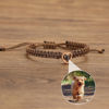Picture of Custom Photo Projection Bracelet - Handmade Minimalist Memorial Projection Jewelry - Heart-Shaped Bracelet - Gift for Her and Him