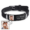 Picture of Personalized Photo Bracelets with Text - Valentine's Day Gift for Him - Custom Engraved Bracelet