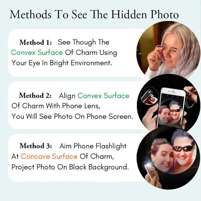 Picture of Custom Photo Projection Bracelet - Photo Bracelet Sparkling Chain - Personalized Picture Inside Bracelet - Best Gifts for Friends