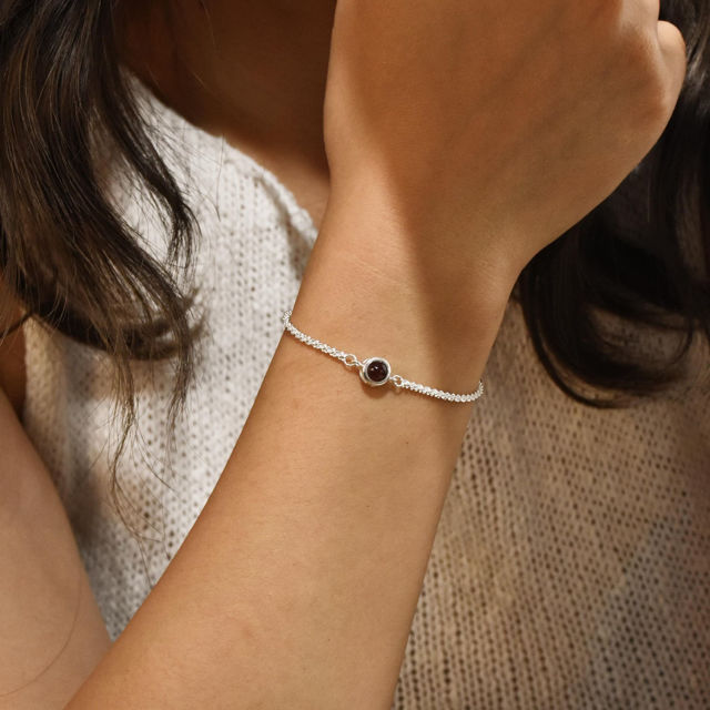 Picture of Custom Photo Projection Bracelet - Photo Bracelet Sparkling Chain - Personalized Picture Inside Bracelet - Best Gifts for Friends