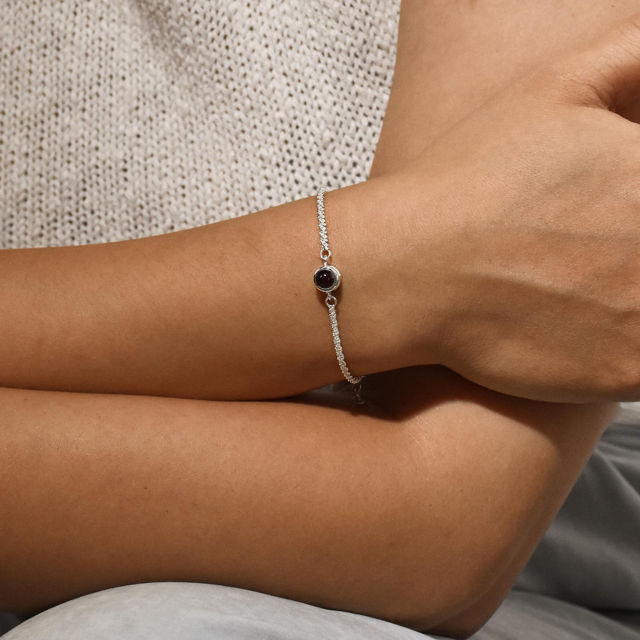 Picture of Custom Photo Projection Bracelet - Photo Bracelet Sparkling Chain - Personalized Picture Inside Bracelet - Best Gifts for Friends