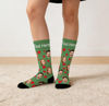 Picture of Custom Face Socks for Valentine's Day - Covered with Red Hearts with Custom Text - Gift for Couples