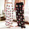 Picture of Custom photo pajama pants - Multi-head pajama pants - Valentines' Day Pajama Bottom
