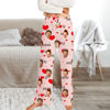 Picture of Custom Valentines' Day Pajama Pants with Face - Personalised Matching Photo Pajama Bottom